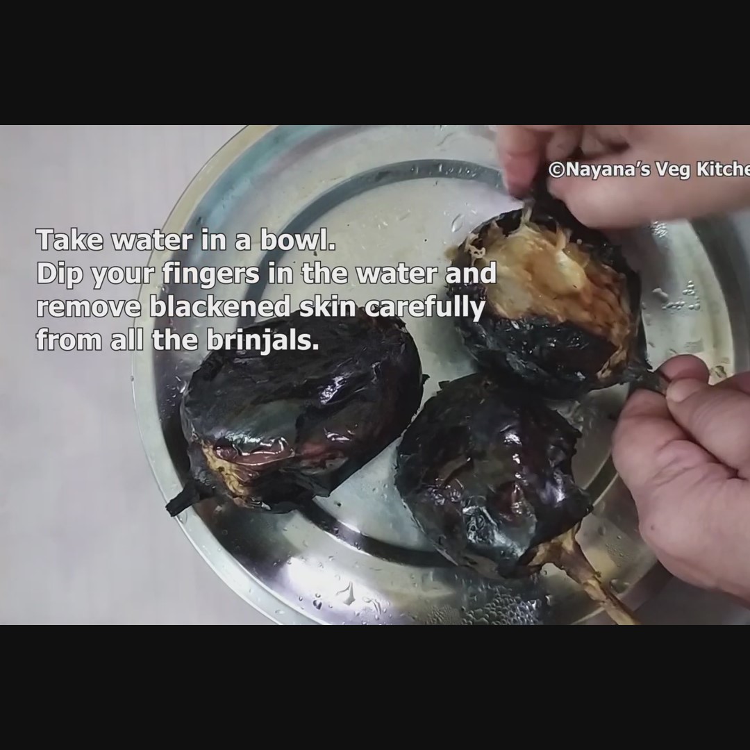 skin roast brinjal