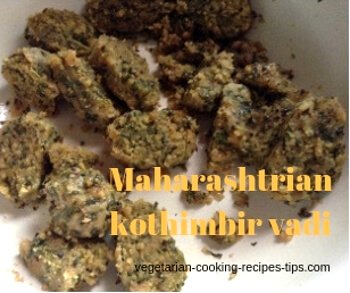 Cilantro - Kothimbir vadi - Coriander leaves wadi