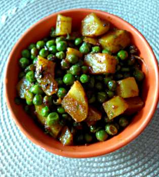 Ready potato peas - aloo matar subji