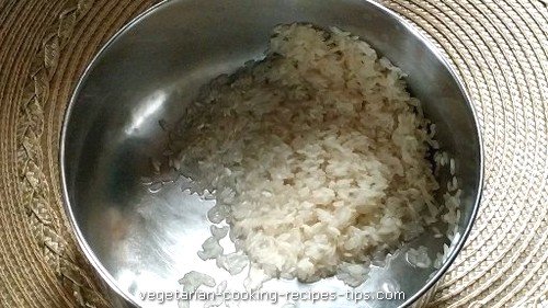 Washed rice